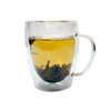 Clear mug with brewed China jasmine tea