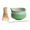 Matcha Set- Green Porcelain Latte Bowl with Whisk and Scoop