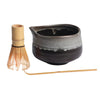 Matcha Set- Black Porcelain Latte Bowl with Whisk and Scoop