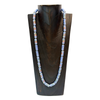 tube-shaped cloisonne design necklace - light blue