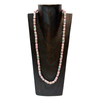 tube-shaped cloisonne design necklace - pink
