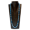 tube-shaped cloisonne design necklace - azure