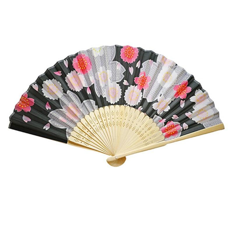 Printed Bamboo Hand Fan - 9 inch