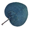 12"x 14.5" braided bamboo fan - blue