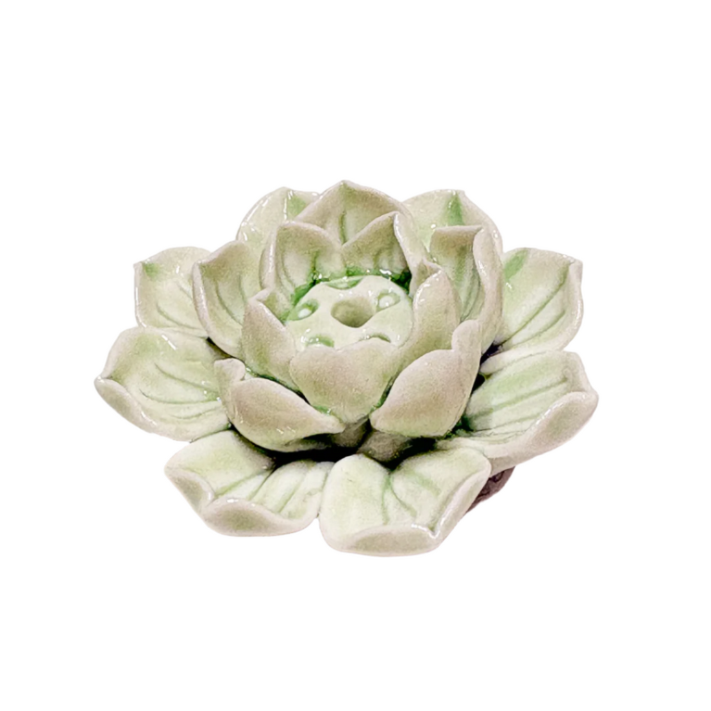 Ceramic Lotus Incense Holder (Various Colors)