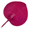 12"x 14.5" braided bamboo fan - pink