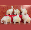 Red stud embellished white elephant figurine