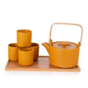 Yellow Modern Tea Set With Tray