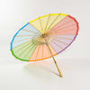 32 inch rainbow color paper parasol