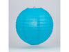 Turquoise paper lantern.