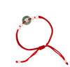 Jade bracelet with red knots
