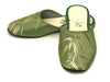Bamboo Leaves Design Rayon Brocade Slipper