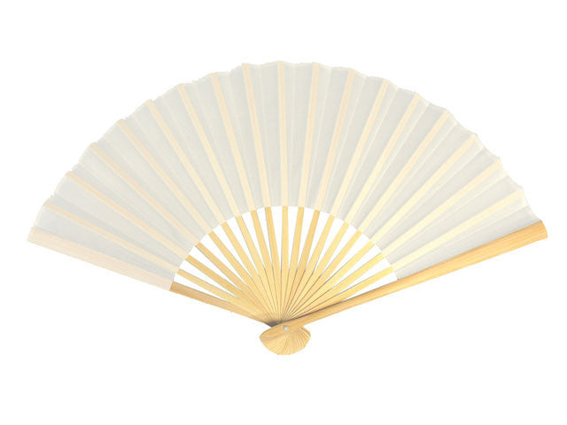 White Nylon Fabric Fan - 9 in.