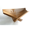 Folding basket made with 30 chopstics, tea stained color